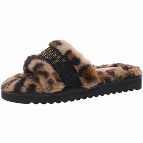 halo Womens Embellished Faux Fur Slide Slippers Cozy Womens Slippers discount