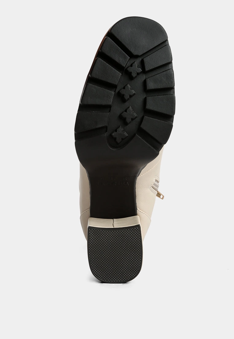 hamiltons lace up block heel boots