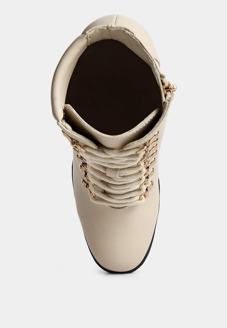 hamiltons lace up block heel boots