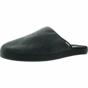 Harbor Mens Faux Fur Lined Polyester Slide Slippers Mens Slippers clearance sale