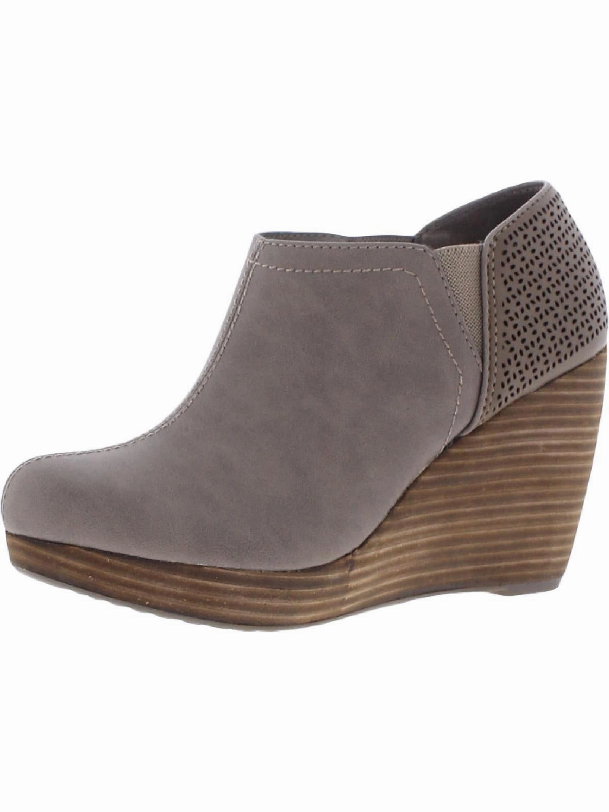 Harlow Womens Faux Leather Wedge Shooties Cheap Womens Boots for winter