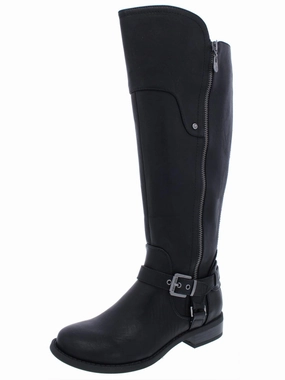 Harson Womens Wide Calf Faux Leather Knee-High Boots Womens Fashion Boots outlet store