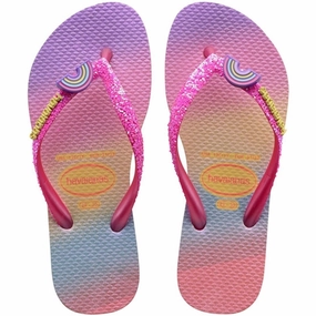 Havaianas Kids Sandals Slim Glitter Trendy PnkLemo/PnkFlux Water Sandals for Kids discount