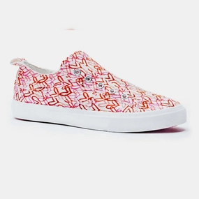 Heart Babalu Slip On Sneaker In Pink And Red Fashion Womens Sneakers outlet