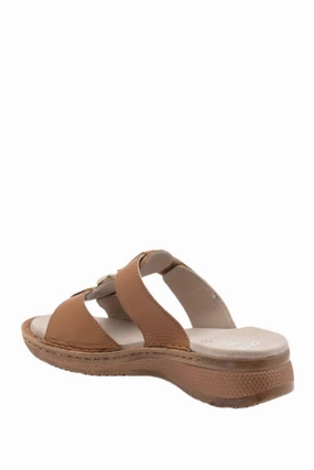 Herra Slide Sandal In Cognac Womens Slippers at low price