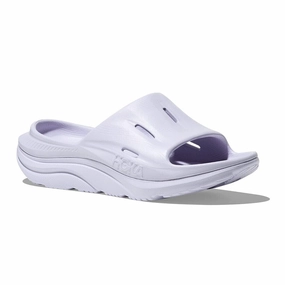 Hoka One One Ora Recovery Slide 3 1135061-ETHR Unisex Ether Slip On Sandal ASM82 (W12-M10,Purple) Discount Mens Beach Sandals