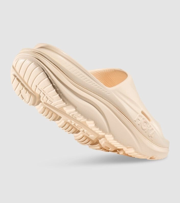 Hoka One One Ora Recovery Slide 3 1135061-VLV Unisex Cream Slip On Sandals ASM85 (Beige,W13-M11)