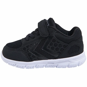 Hummel Black/White Crosslite INF Sneakers Kids Velcro Sneakers discount