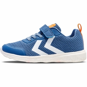 Hummel Blue/Yellow Actus Recycled Jr Sneakers Kids Velcro Sneakers discount