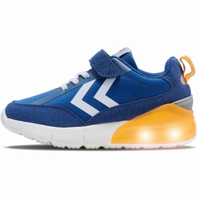 Hummel Blue/Yellow Daylight Jr Sneakers Kids Light-Up Shoes on sale