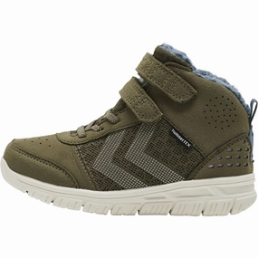 Hummel Crosslite Winter Mid Tex JR Dark Olive Cheap Kids Winter Footwear