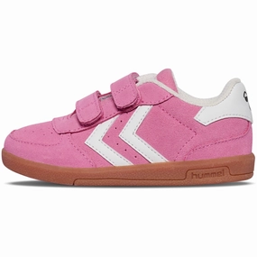 Hummel Prism Pink Victory Suede Ii Infant Sneakers Kids Velcro Sneakers discount