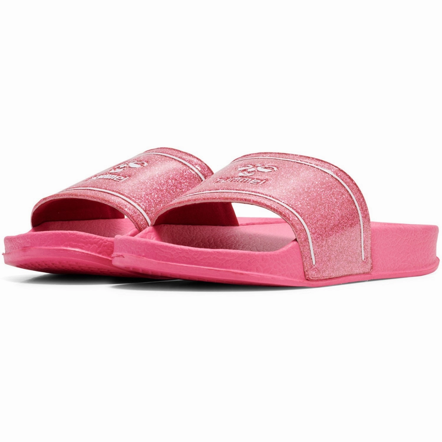 Hummel Raspberry Pool Slide Glitter Jr Water Sandals for Kids discount