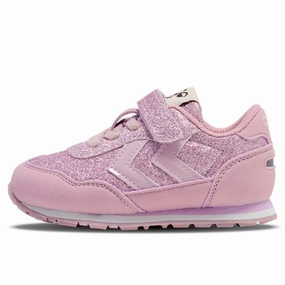 Hummel Reflex Glitter Infant Sneakers Lavender Frost Kids Velcro Sneakers discount