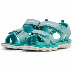 Hummel Sandal Glitter Blue Surf Kids Open Sandals cheap sale
