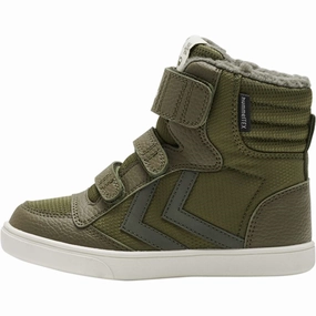 Hummel Stadil Super Poly Boot Recycled Tex JR Dark Olive Boots Cheap Kids Winter Footwear