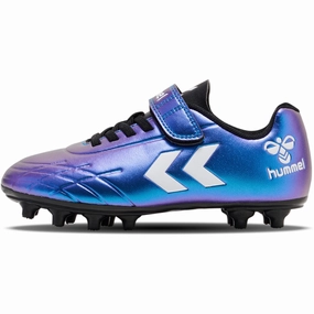 Hummel White/Multicolor Top Star F.G. Jr Football Boots Kids Velcro Sneakers discount