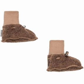 Hust & Claire Baby Cub Brown Felice Socks Wool Slippers Kids clearance