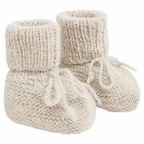 Huttelihut Off-White Footies Alpaca Wool Knit Wool Slippers Kids clearance