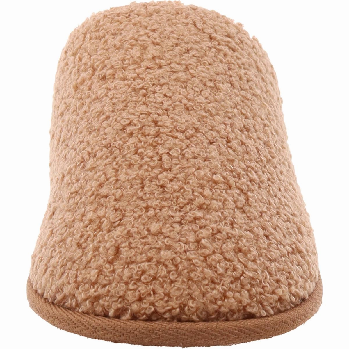 Icee Womens French Terry Faux Fur Slide Slippers