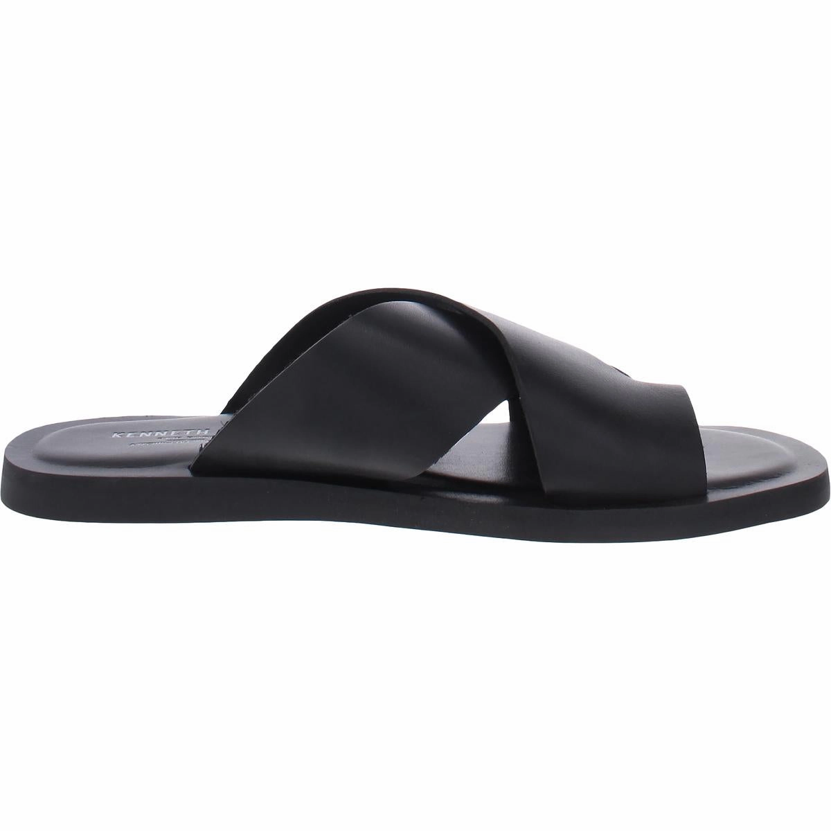 Ideal Mens Leather Slip On Slide Sandals