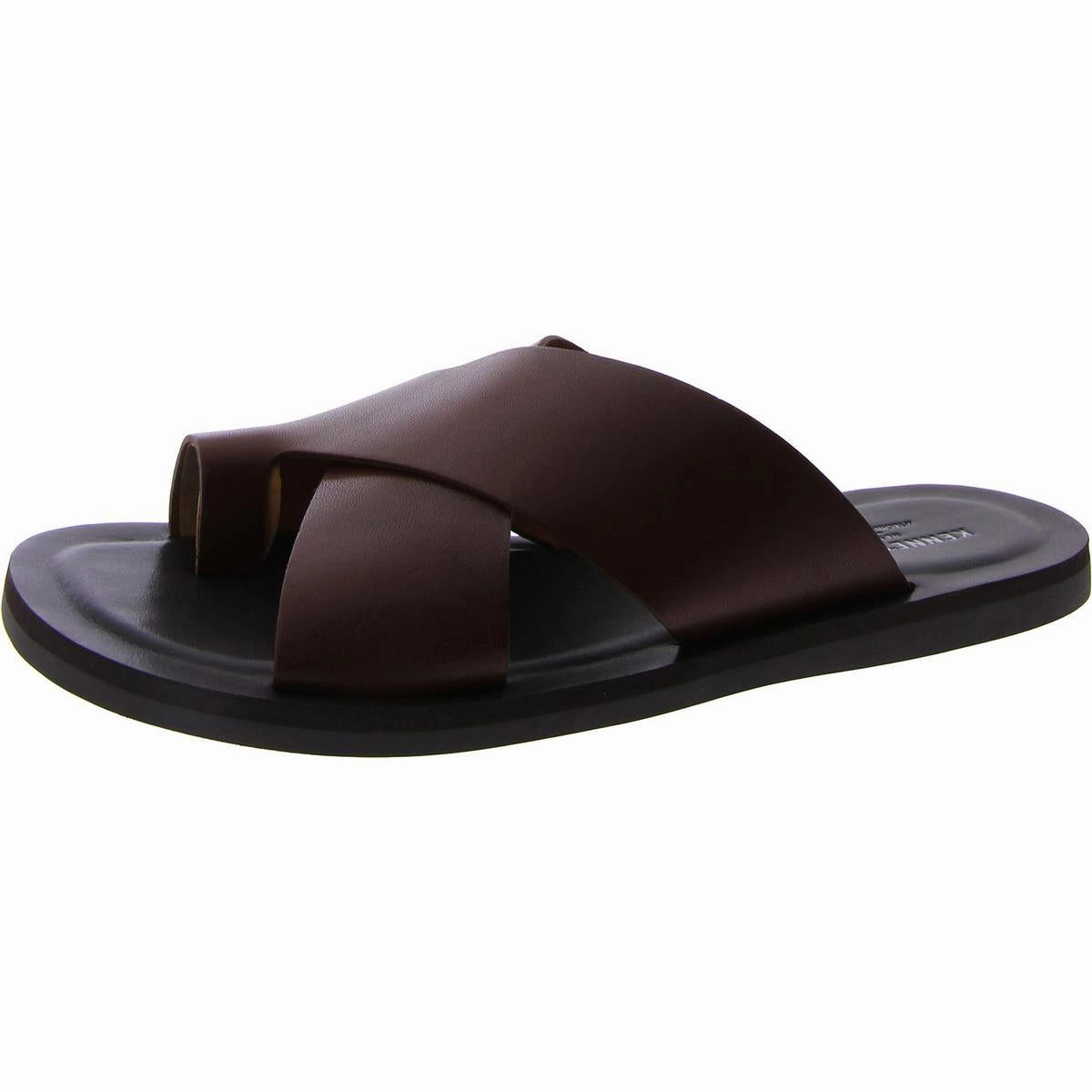 Ideal Mens Leather Slip On Slide Sandals