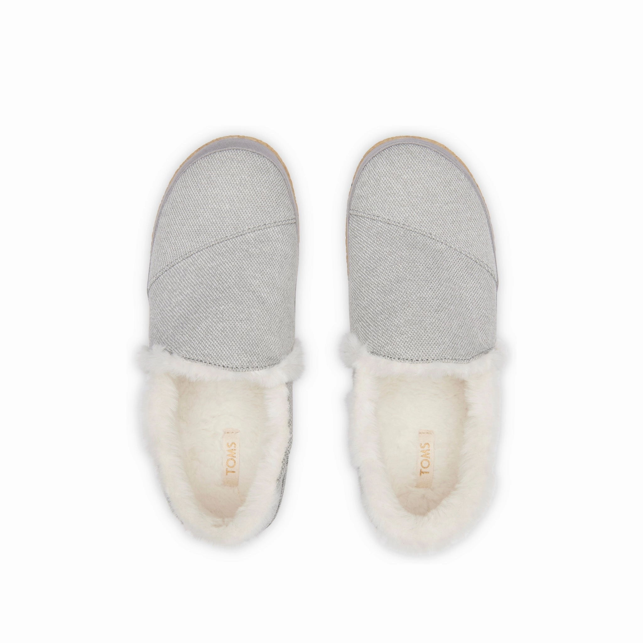 India Drizzle Grey Faux Fur Slipper