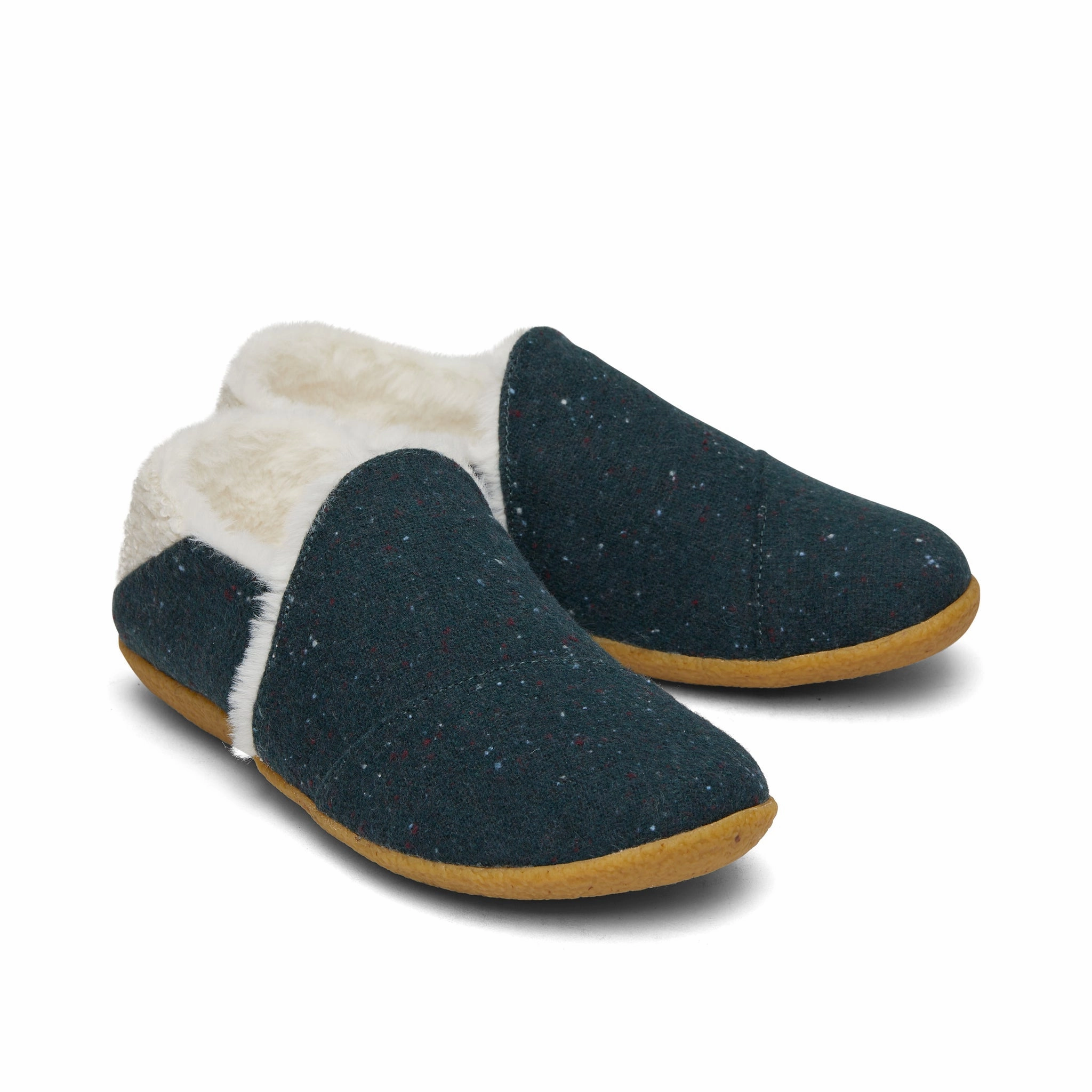 India Green Faux Fur Slipper