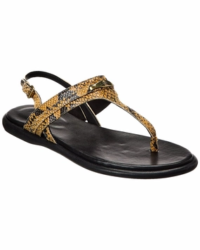 Isabel Marant Nya Snake-Embossed Leather Sandal Womens Fashion Sandals discount