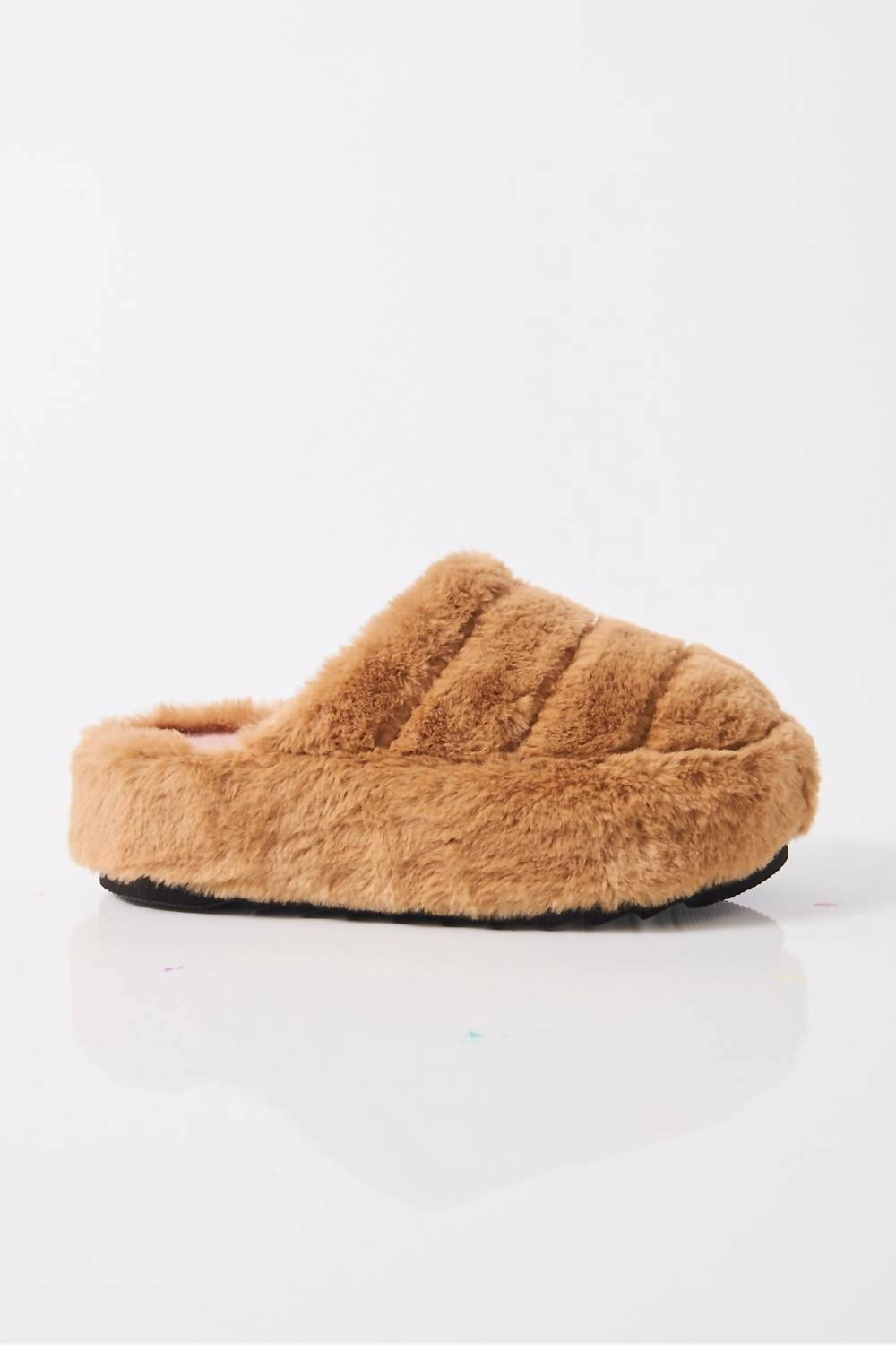 It's A Vibe Platform Slippers In Teddy