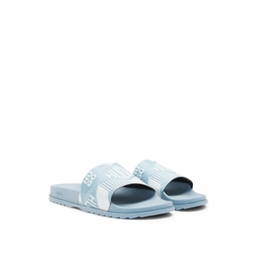 Italian-made slides with mixed logos Discount Mens Beach Sandals
