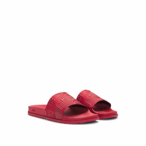 Italian-made slides with mixed logos Discount Mens Beach Sandals