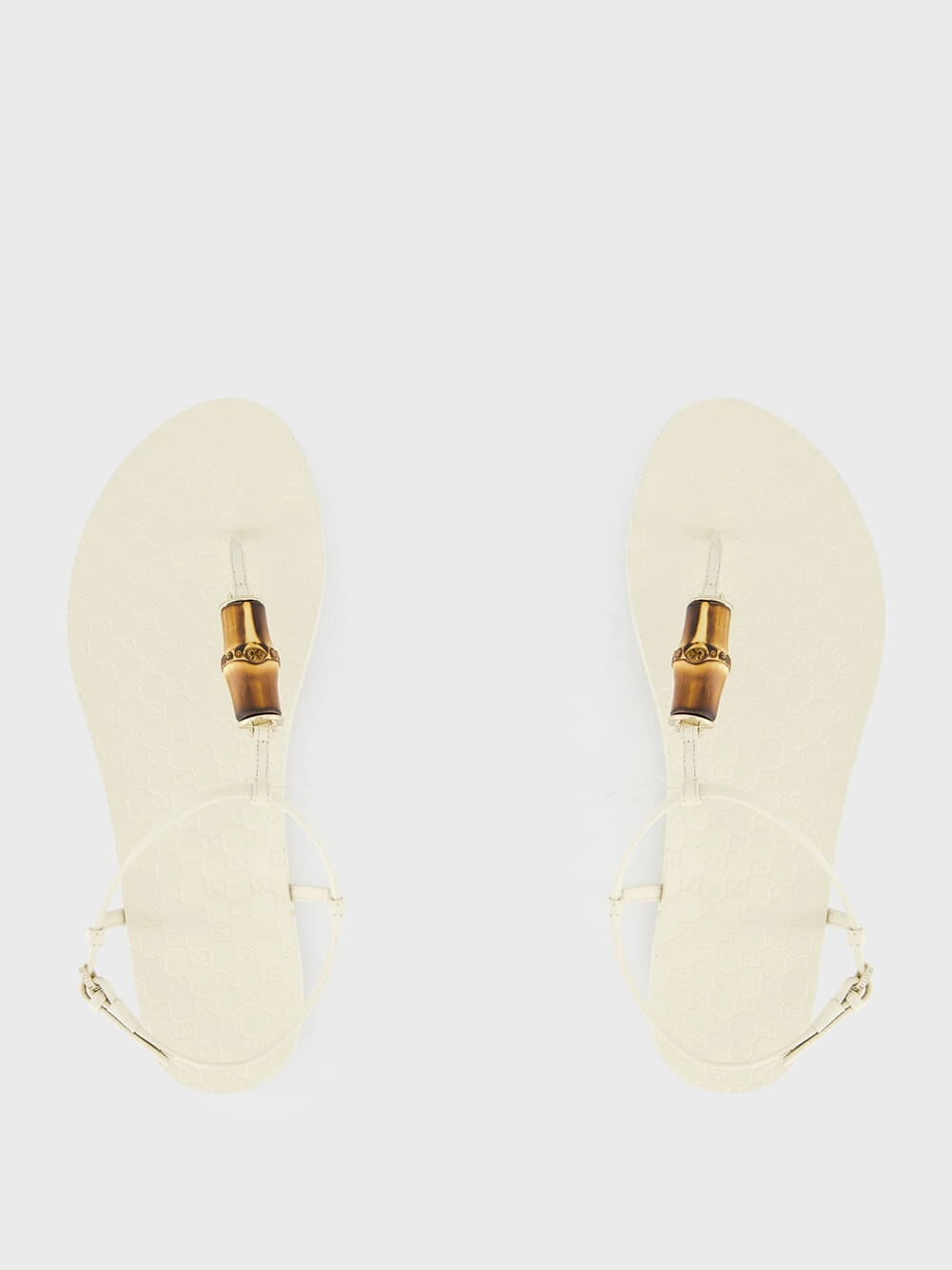 Ivory Thong Malaga Kid Leather Sandals