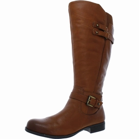 Jackie Womens Leather Wide Calf Riding Boots Sale on Womens Trendy Boots