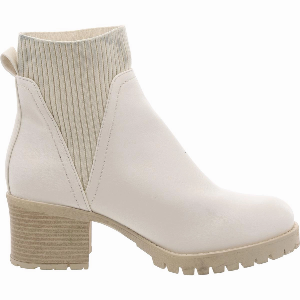 Jasper Womens Faux Leather Round Toe Ankle Boots