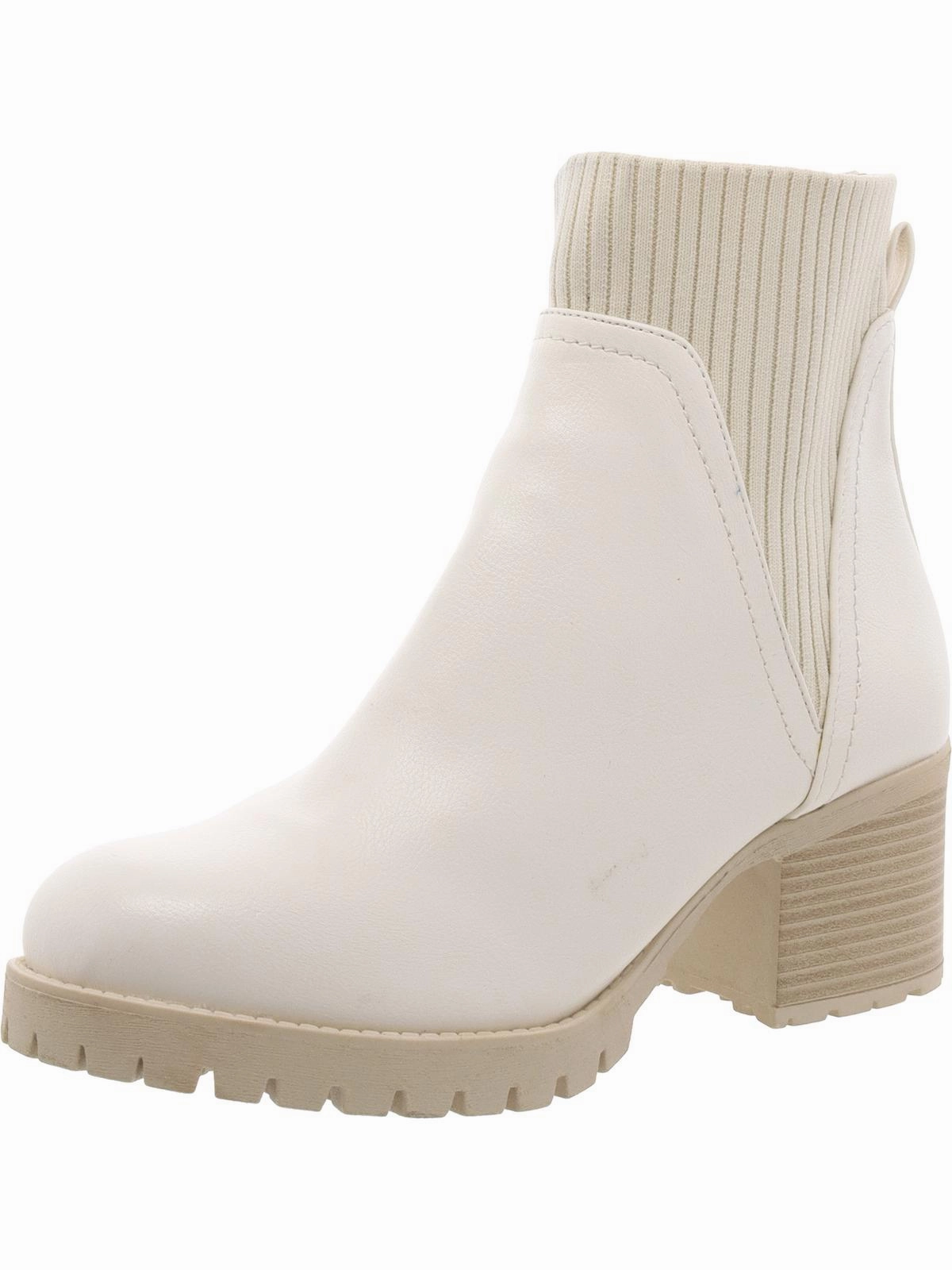 Jasper Womens Faux Leather Round Toe Ankle Boots Sale on Womens Trendy Boots