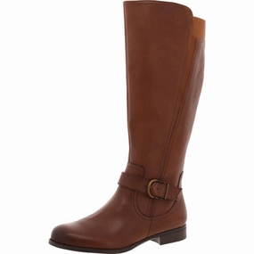 JAYA Womens Block Heel Man Made Knee-High Boots Sale on Womens Trendy Boots