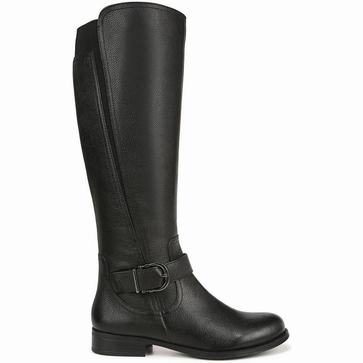 JAYA Womens Zipper Leather Knee-High Boots