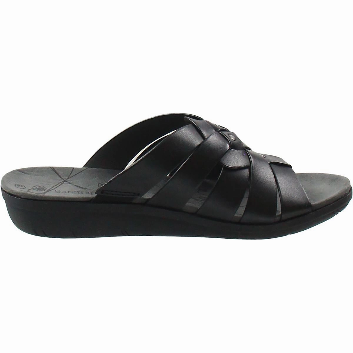 Jaydin Womens Woven Faux Leather Slide Sandals