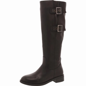 Jaymes Womens Leather Block Heel Knee-High Boots Womens Boots sale online