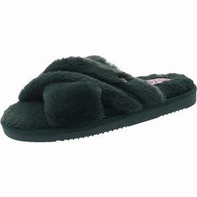 JCJOVIE Womens Criss-Cross Faux Fur Slide Slippers Cozy Womens Slippers discount