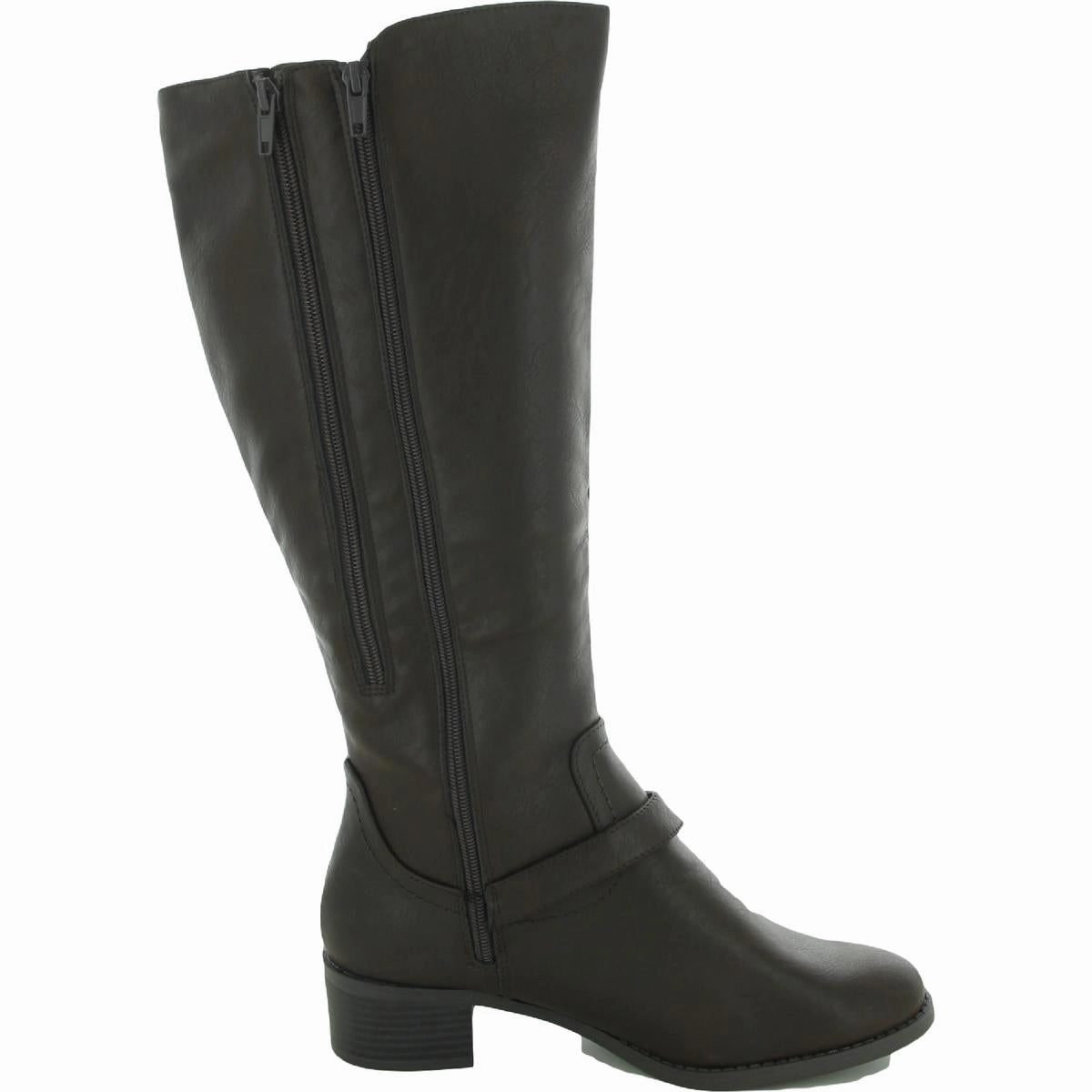Jewel Womens Faux-Leather Tall Knee-High Boots