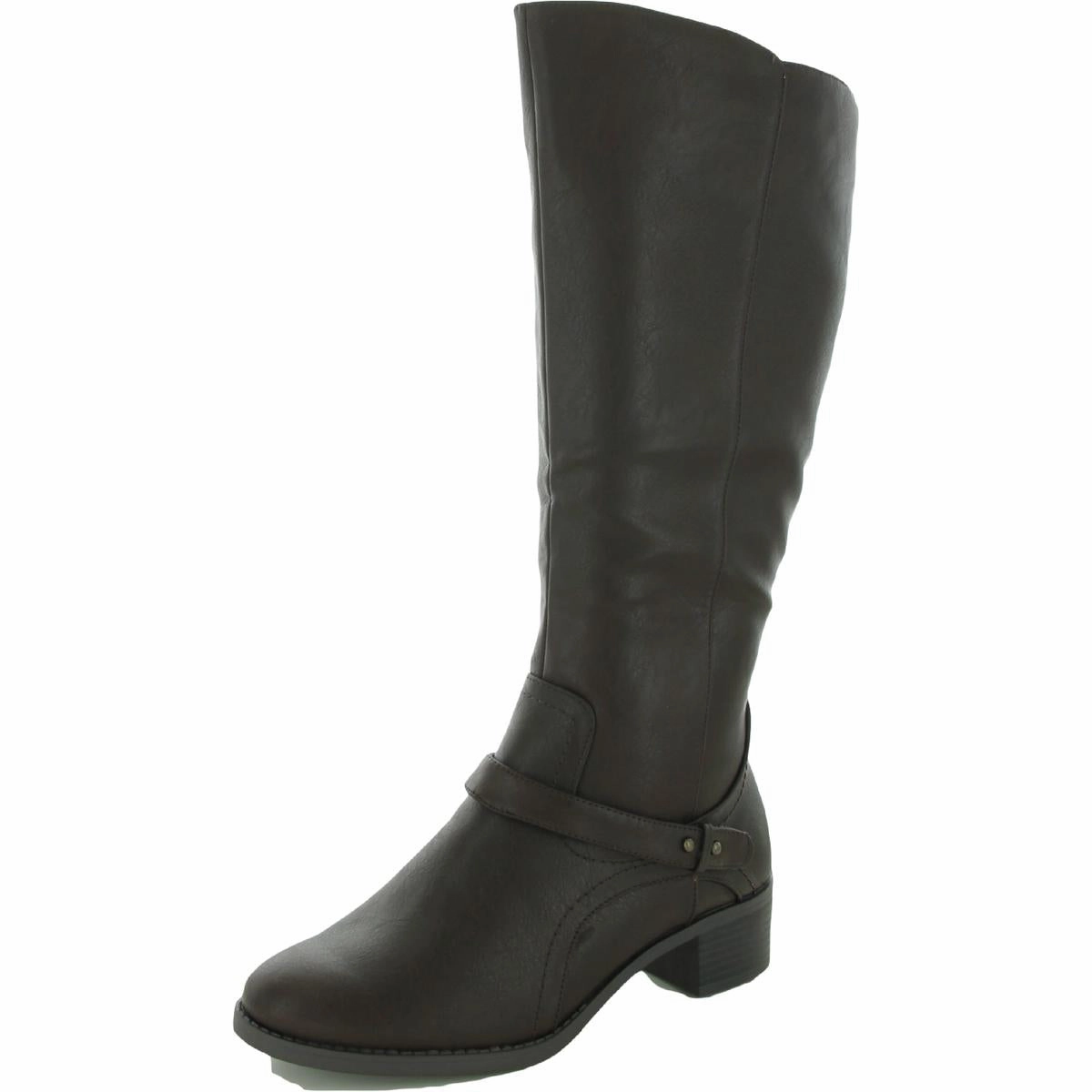 Jewel Womens Faux-Leather Tall Knee-High Boots Womens Casual Boots clearance