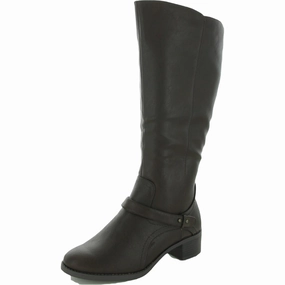 Jewel Womens Faux-Leather Tall Knee-High Boots Womens Casual Boots clearance