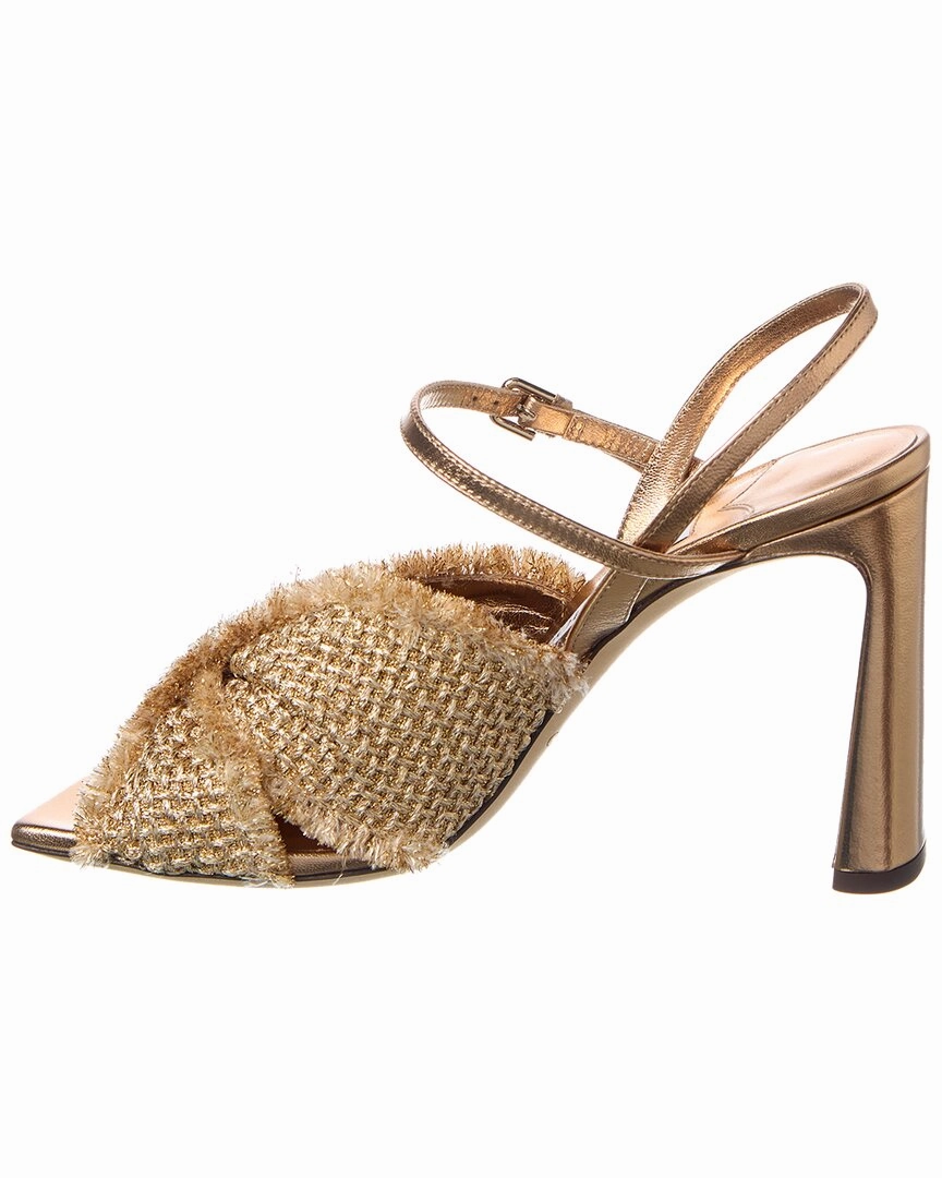 Jimmy Choo Annika 95 Lurex & Leather Sandal