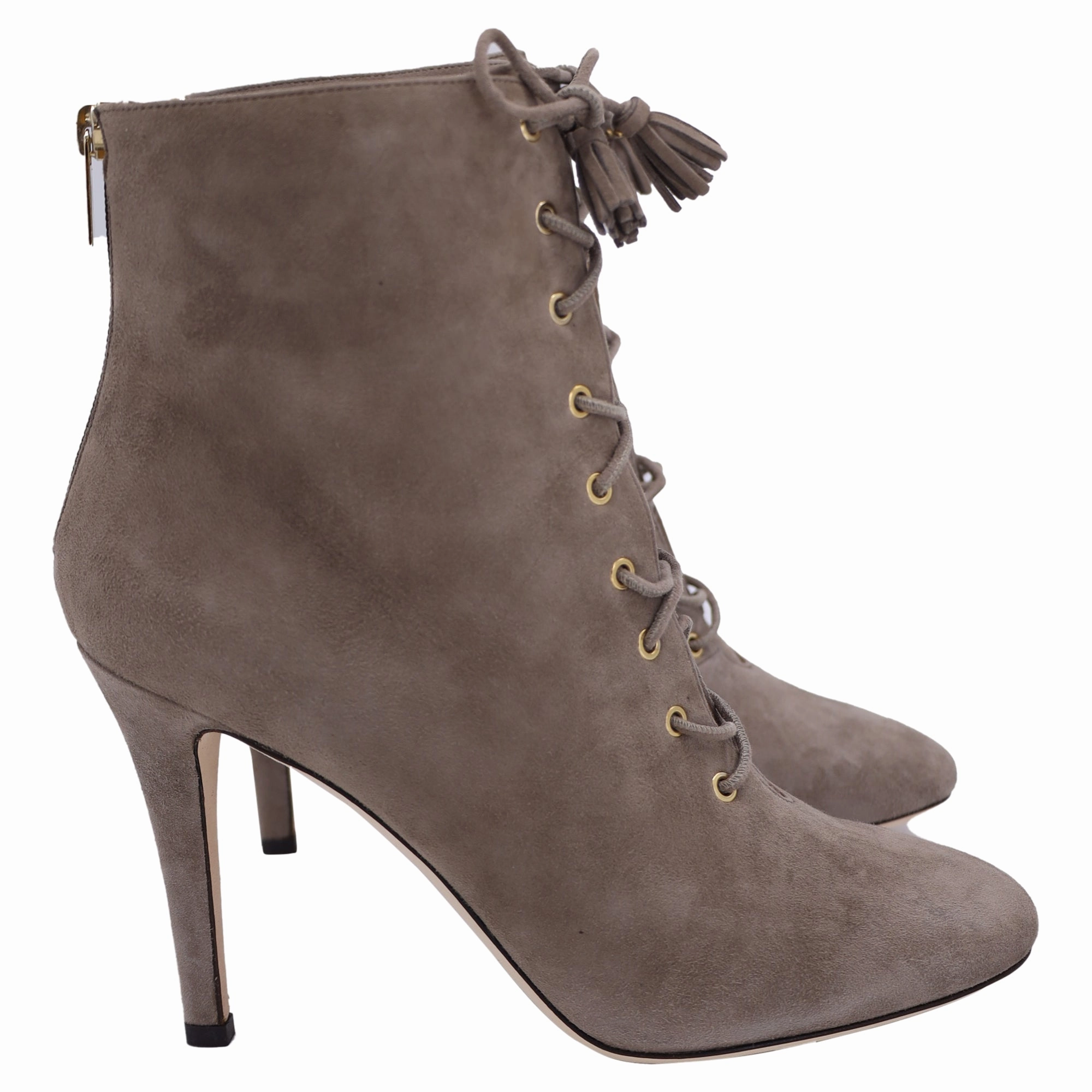 Jimmy Choo Cinder Lace-Up Ankle Boots in Brown Suede Womens Fashion Boots outlet store