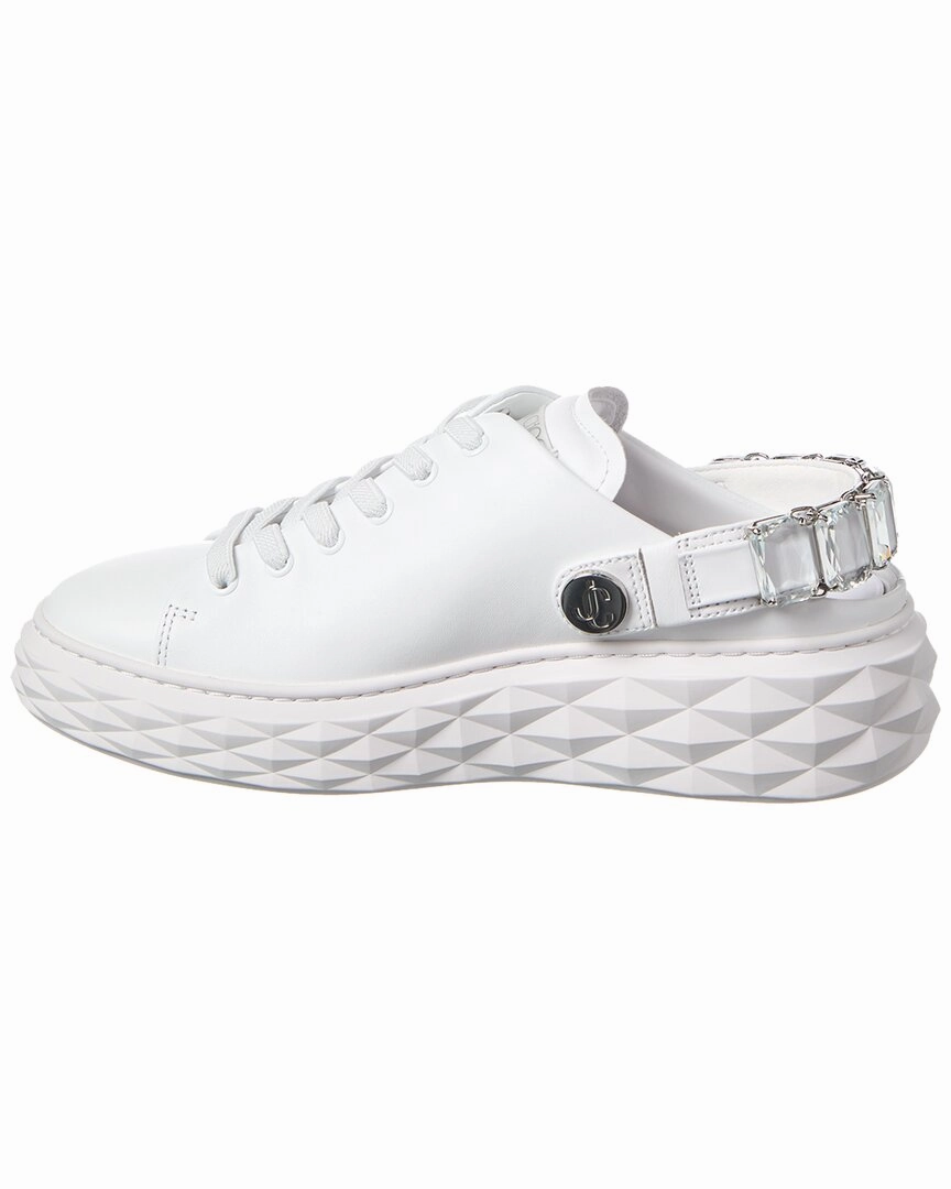 Jimmy Choo Diamond Maxi/Crystal Leather Sneaker