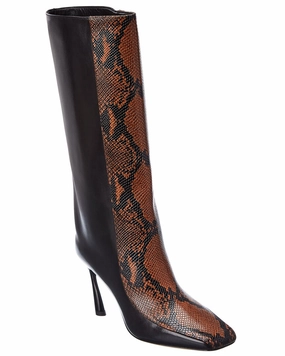 Jimmy Choo Mabyn 85 Snake-Embossed Leather Boot Comfortable Womens Boots low price