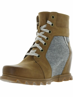 Joan of Arctic Wedge III Lexie Womens Nubuck Round Toe Combat & Lace-up Boots Buy Womens Boots online cheap