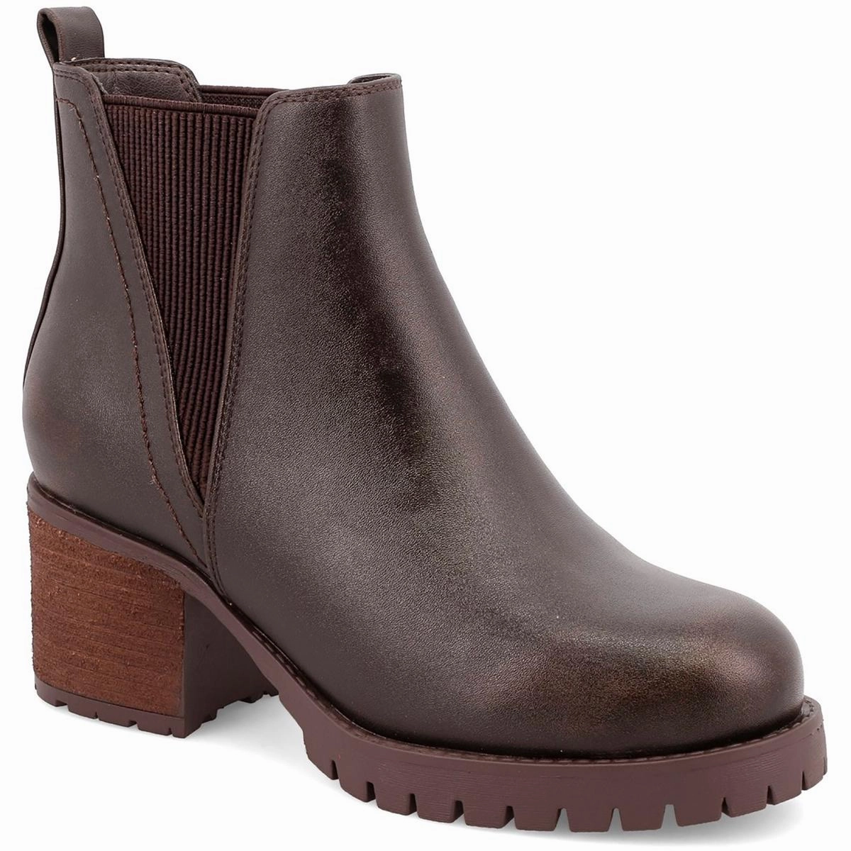 Jody Womens Faux Leather Ankle Chelsea Boots